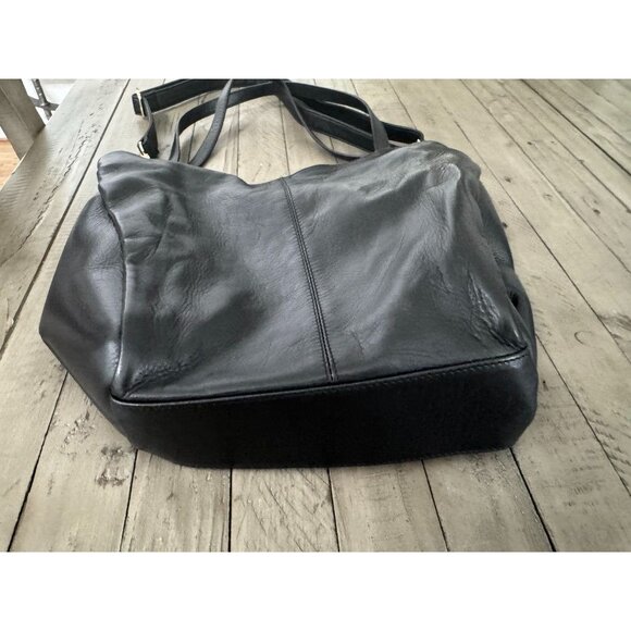 L. CREDI LARGE BLACK SHOULDER BAG - Picture 4 of 9